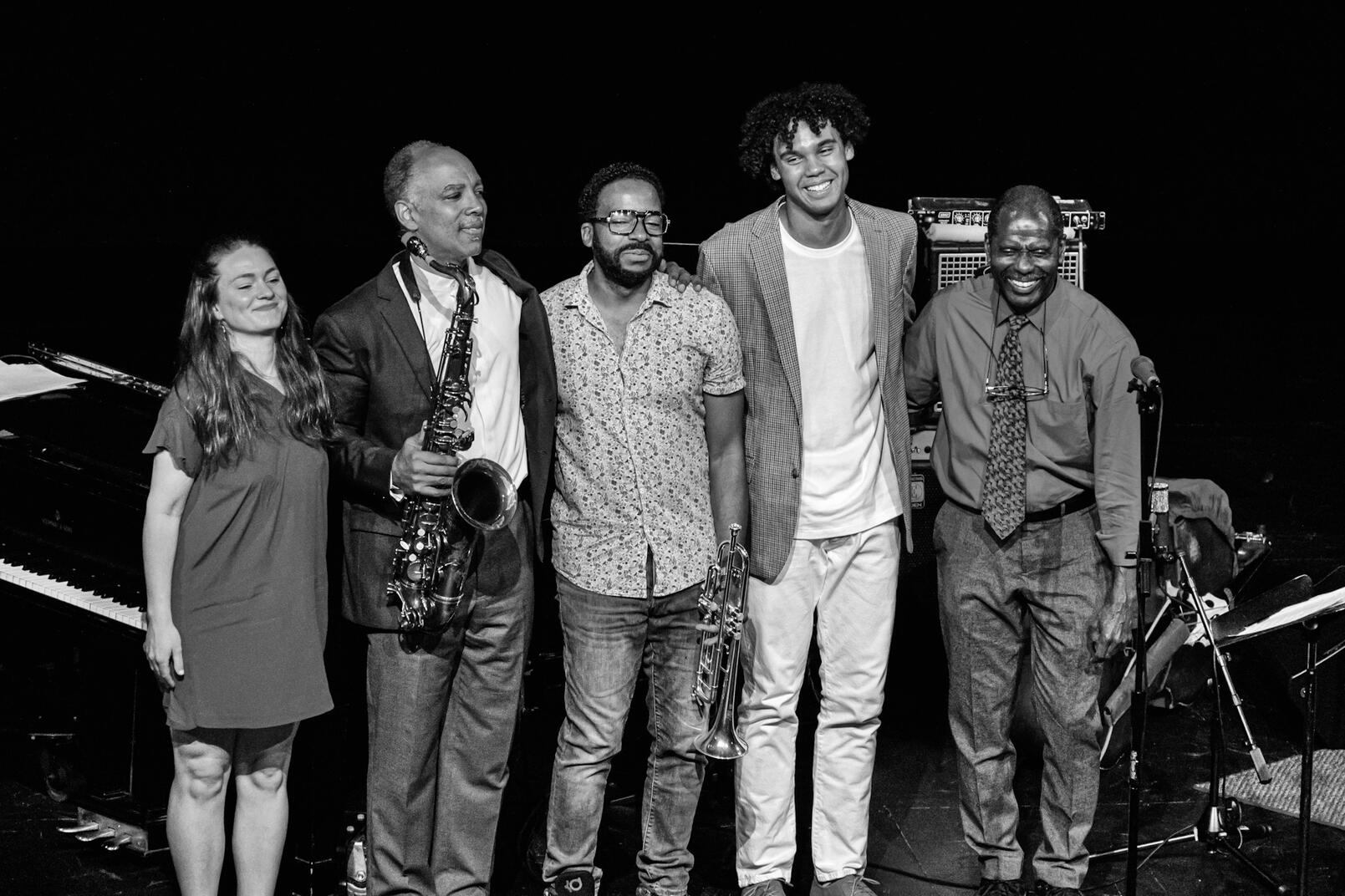 Anton Kot at the Litchfield Jazz Festival - Left to Right: Caili O'Doherty, Don Braden, Jean Caze, Anton Kot, Avery Sharp: Stephan Papandrea photo
