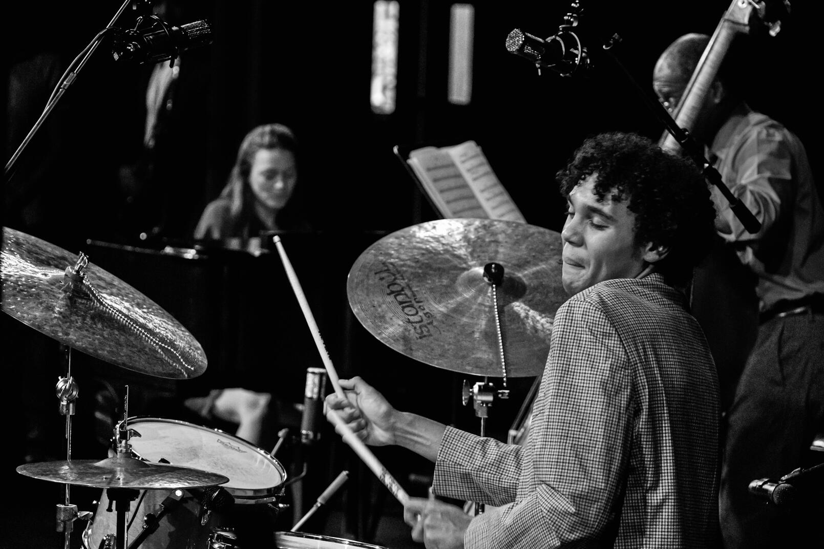 Anton Kot at the Litchfield Jazz Festival - Left to Right: Caili O'Doherty, Anton Kot, Avery Sharp: Stephan Papandrea photo